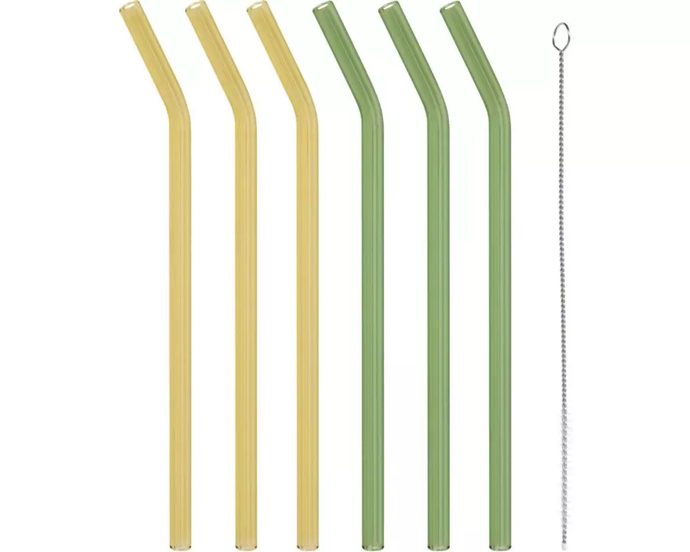 FURBER Strohhalm Glas, 6 Stück
