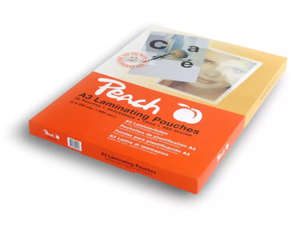 Peach Laminierfolie A3, 250 µm, 50 Stück, Matt
