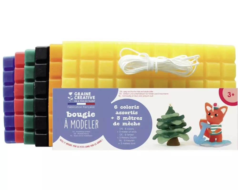 Graine Créative Modellierkerze Intensiv Nr. 1 1.3 kg 6 Platten