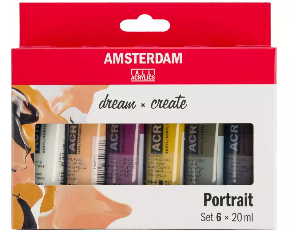 Amsterdam Acrylfarbe Portrait 6 Tuben à 20 ml