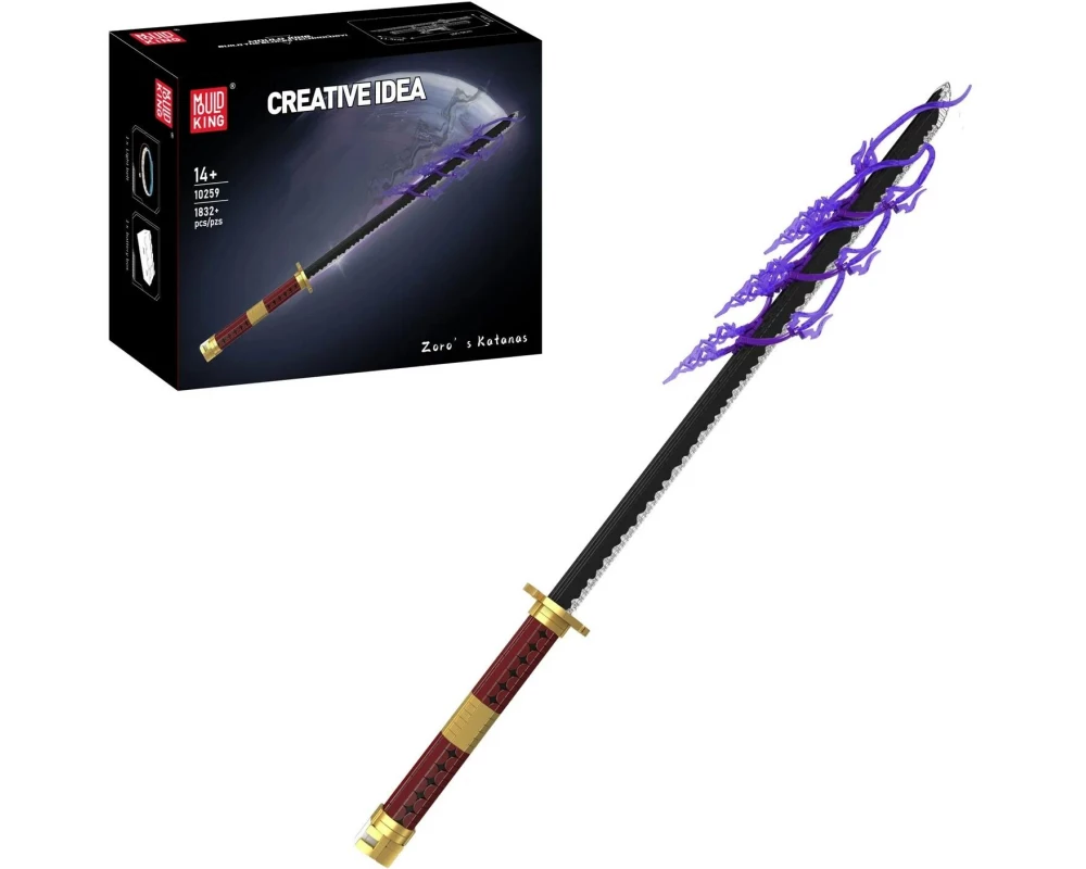 Mould King Zoro's Katana 2 Anime Katana Set mit Beleuchtung
