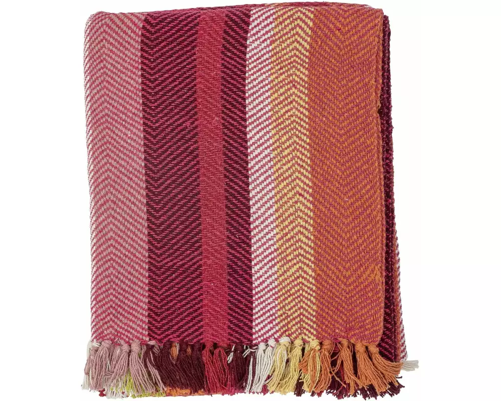 Bloomingville Decke Amra 130 x 150 cm, Mehrfarbig