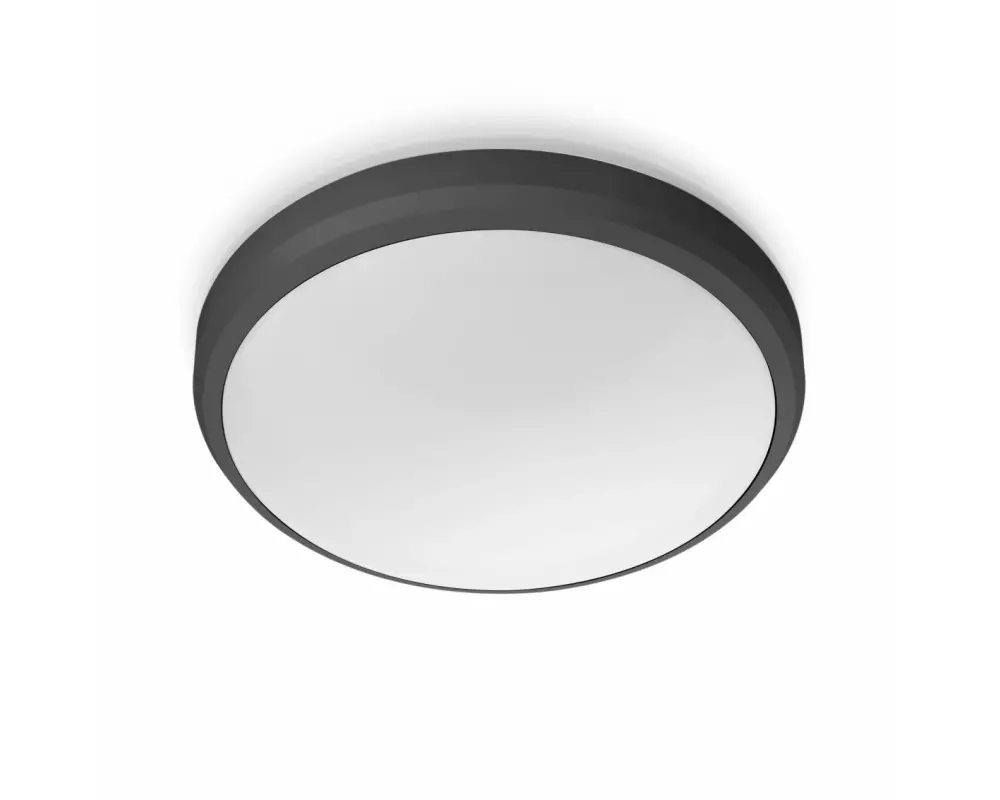 Philips Deckenleuchte Doris, Ø 22 cm, 6W, 4000K, Schwarz