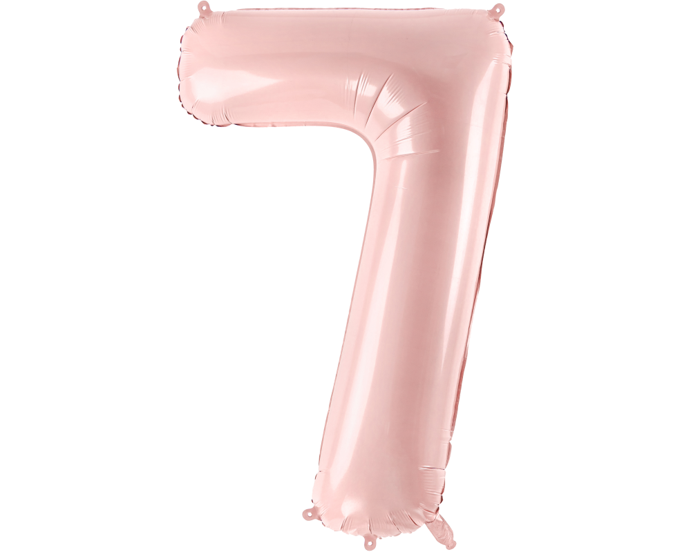 PARTYDECO Folienballon Ziffer 7 72cm FB230P7081J rosa