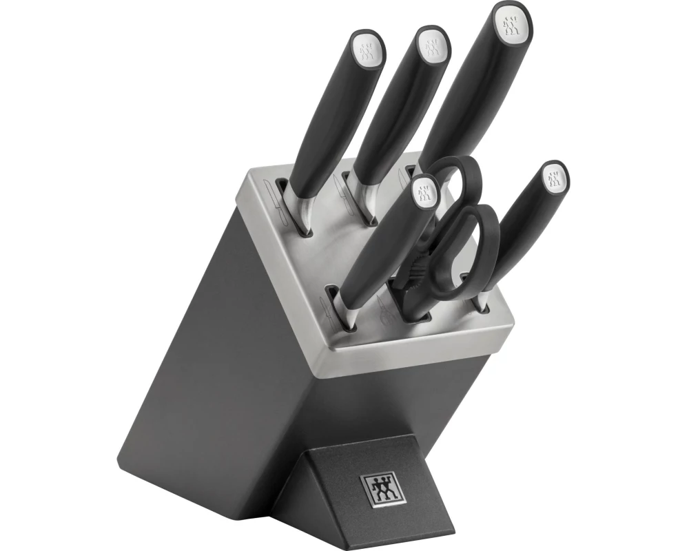 Zwilling Messerblock-Set mit Messer All Star Chromsilber, 7-teilig