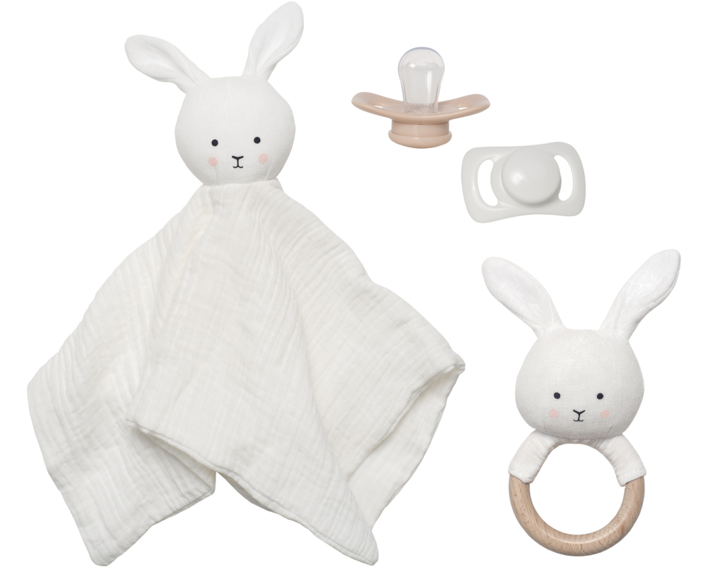 JABADABADO Geschenkset Kuschelhase S1023 weiss 4-teilig