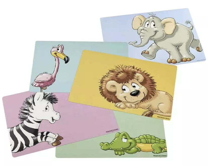 Ritzenhoff & Breker Kindertischset Happy Zoo 5 Stück