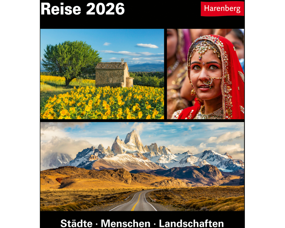 HARENBERG Abreisskalender 2026 2105000+26 Reise DE 15.4x16.5cm