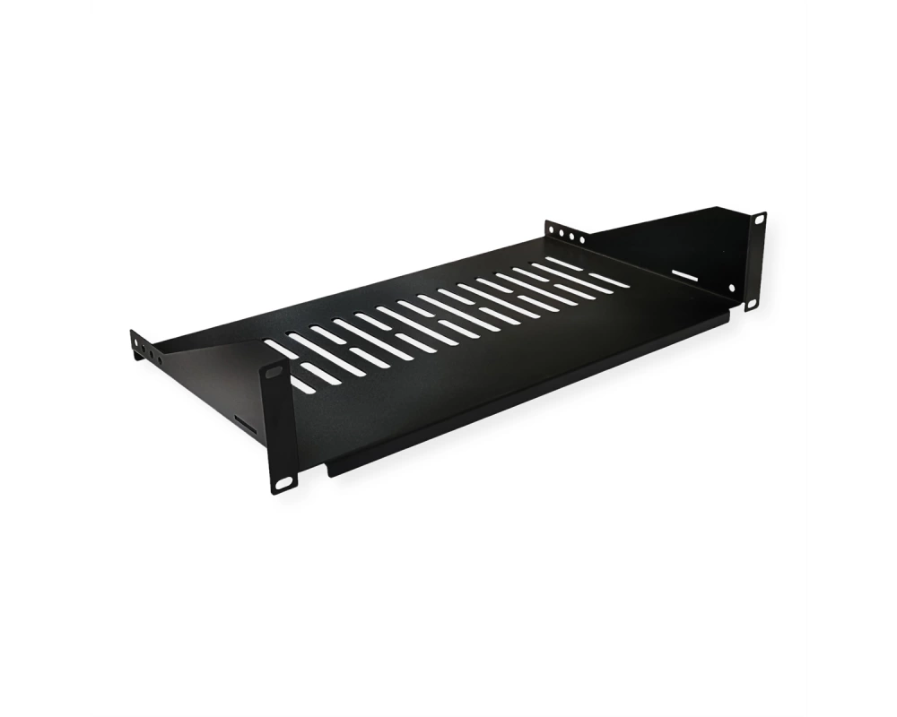 VALUE 19-Zoll-Geräteträger, 485 x 250mm, 2HE, max. 15kg, schwarz