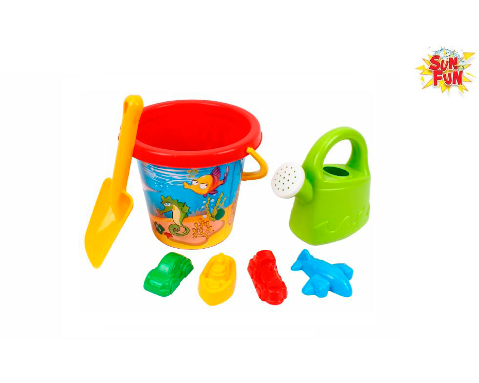 ROOST Sun Fun Eimer Set 24x25x30cm 720726 7-teilig