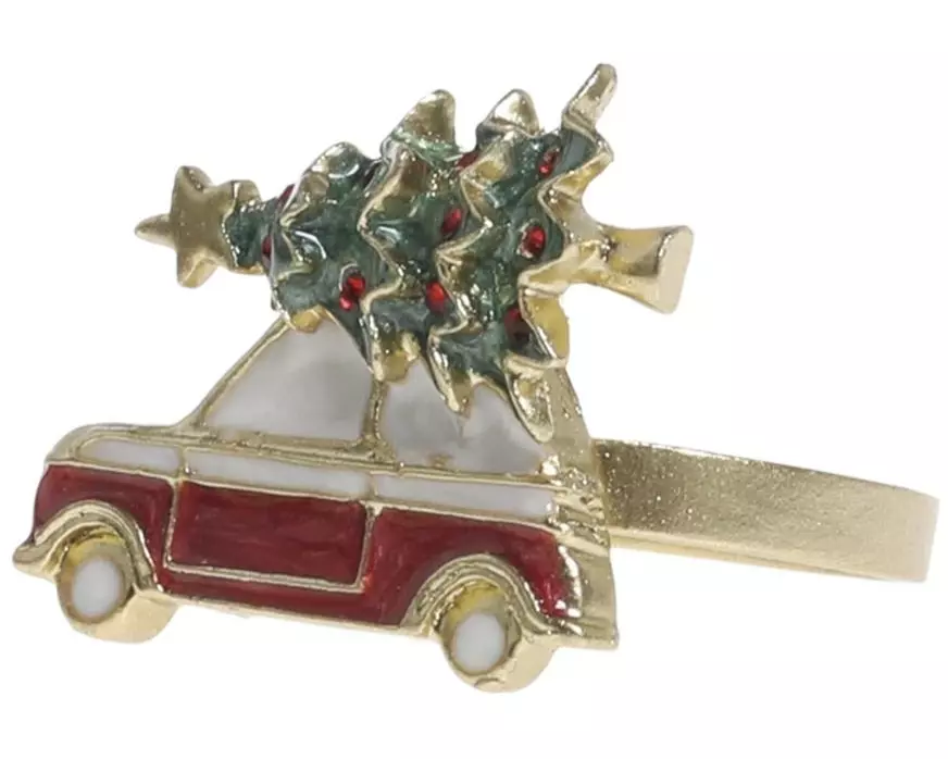 Chic Antique Serviettenring Weichnachten 4 x 4.5 x 4.5 cm Messing