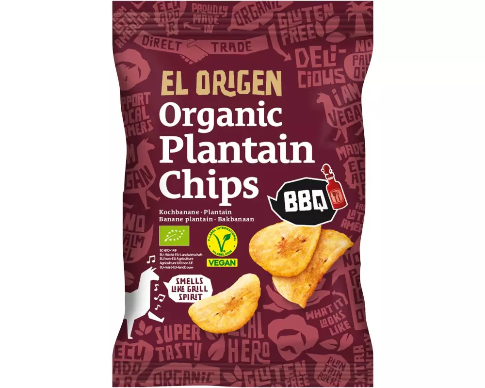 El Origen Kochbananen Chips BBQ Beutel 80g