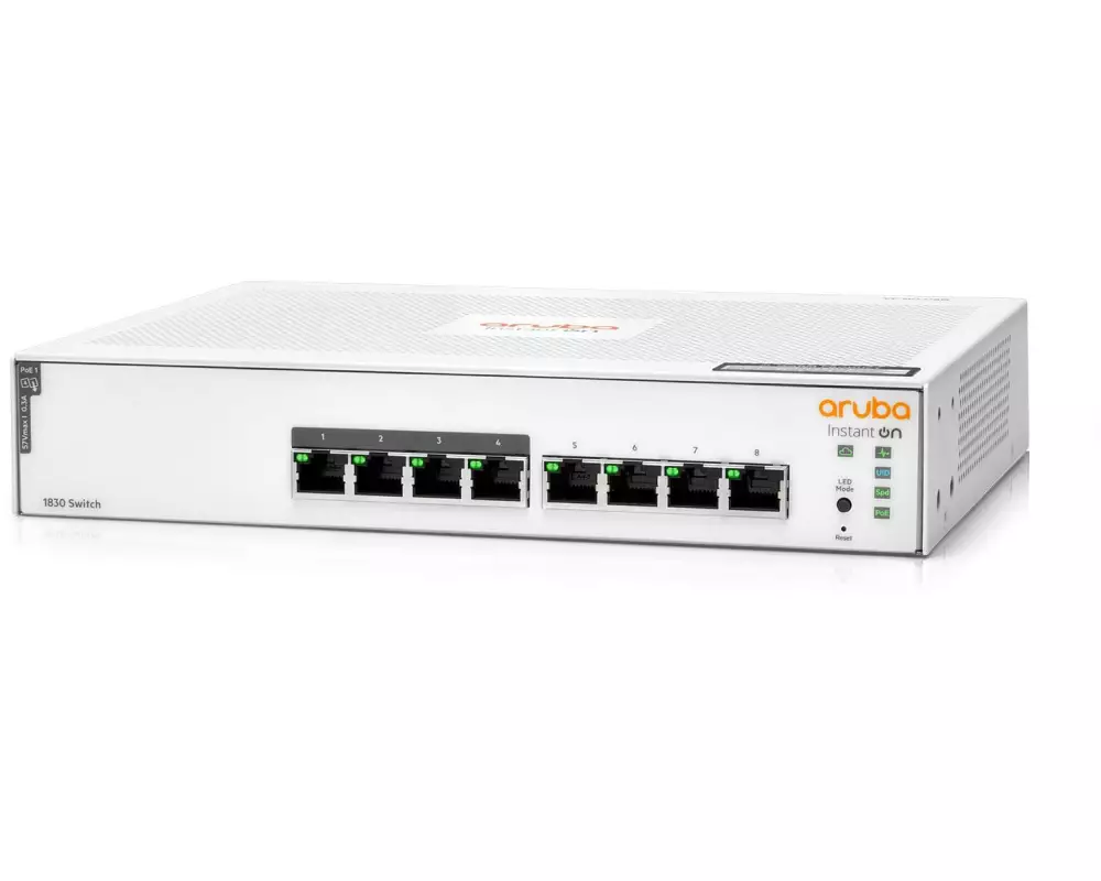 HPE Aruba Networking PoE+ Switch Aruba Instant On 1830-8G 8 Port