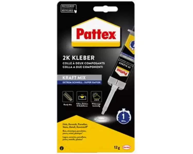 Pattex Kraft-Mix 12 g, Transparent