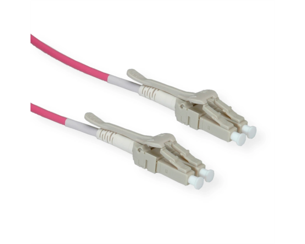 ROLINE LWL-Kabel 50/125µm OM4, LC/LC, LSOH, Low-Loss, Data Center, violett, 10 m