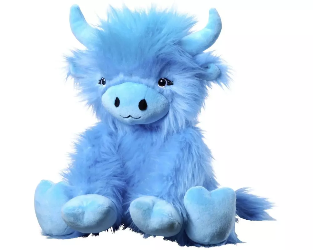 Bauer Plüsch Highland Kuh 25 cm Blau