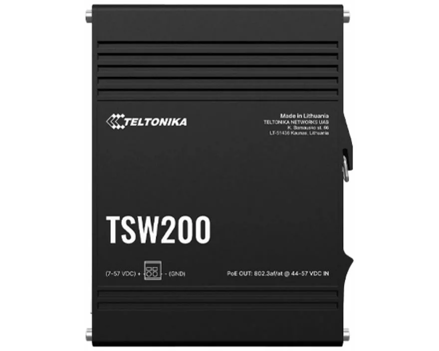 TELTONIKA NETWORKS TSW200 Industrial PoE+ Ethernet Switch