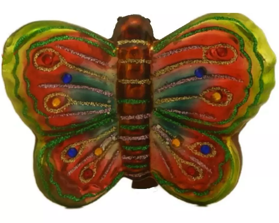 creanorm Weihnachtskugel Schmetterling Mehrfarbig