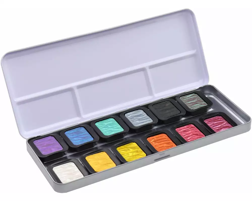 Finetec Aquarellfarbe Rainbow 12 Farben
