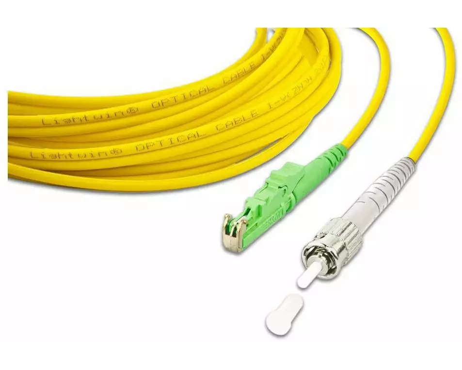 Lightwin LWL-Patchkabel Singlemode E2000/APC – ST, OS2, Simplex, 1 m