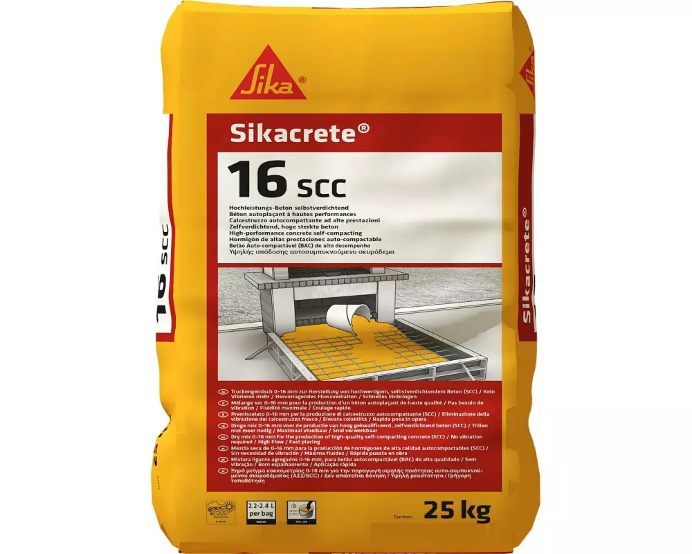 Sika Sikacrete SCC-16 Hochleistungsbeton Grau 25 kg