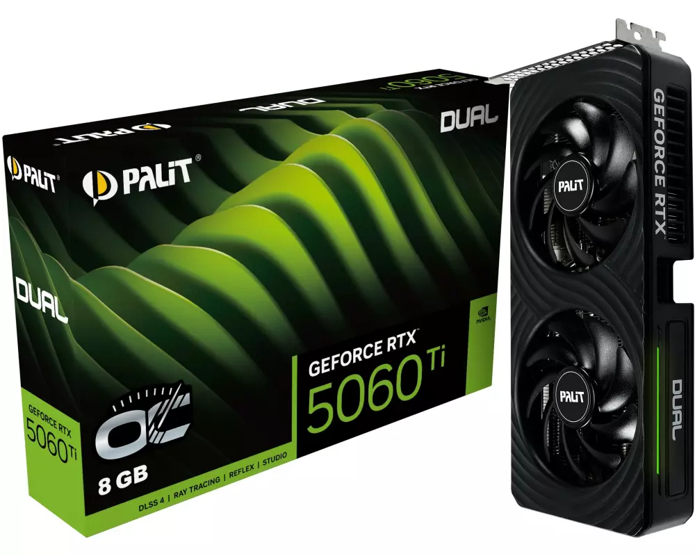 Palit Grafikkarte GeForce RTX 5060 Ti Dual OC 8 GB