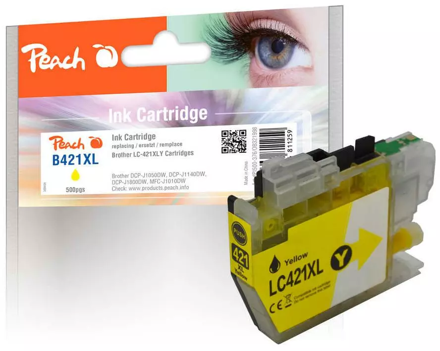 Peach Tinte Brother LC-421XLY Yellow