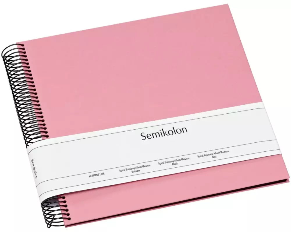 Semikolon Fotoalbum 23 x 24.5 cm Rosa, 40 schwarze Seiten