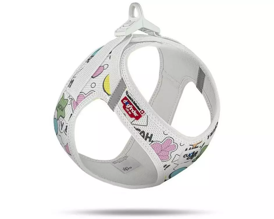 curli Curli Vest Geschirr Air-Mesh LE25 2XS Comic hellgrau