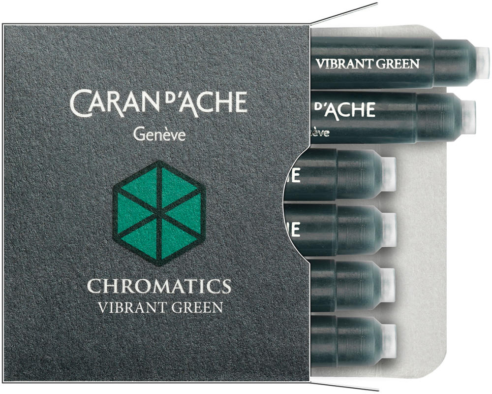 CARAN D'ACHE Tintenpatrone 8021.210 Vibrant Green 6 Stück