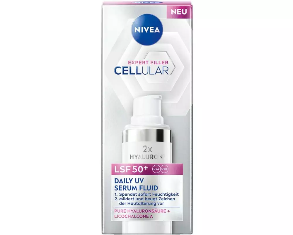 NIVEA Gesichtsserum Filler Daily UV Serum Fluid LSF 50+ 30 ml