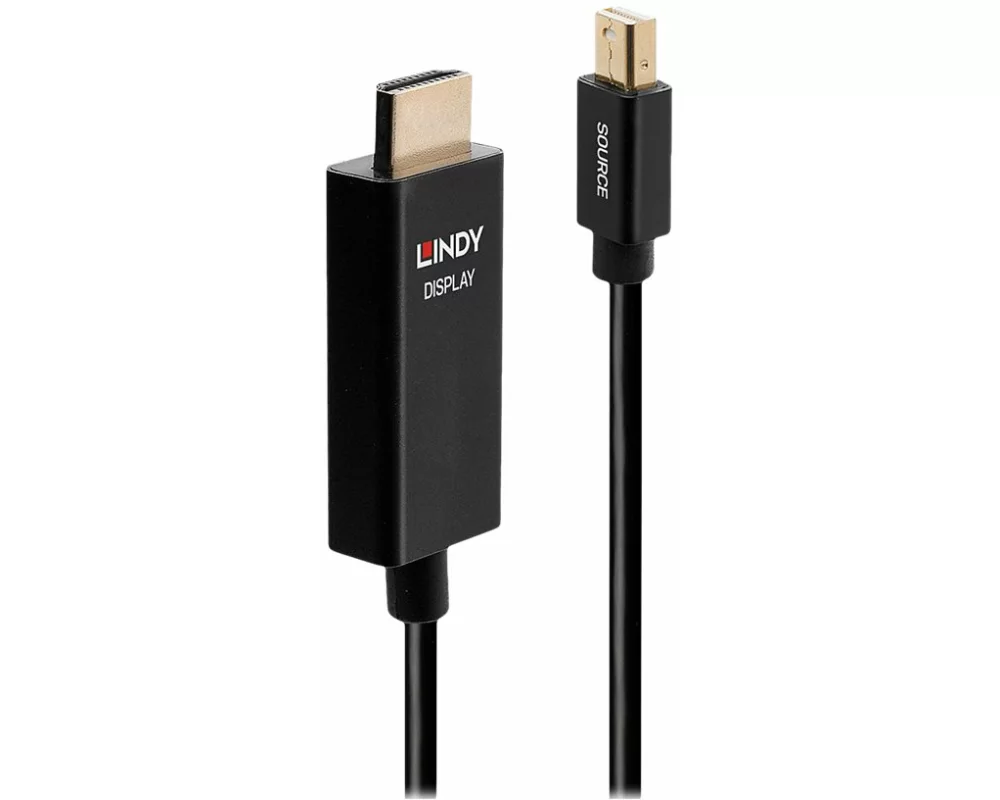 LINDY 0.5m, Mini DP to HDMI adapter cable, with HDR
