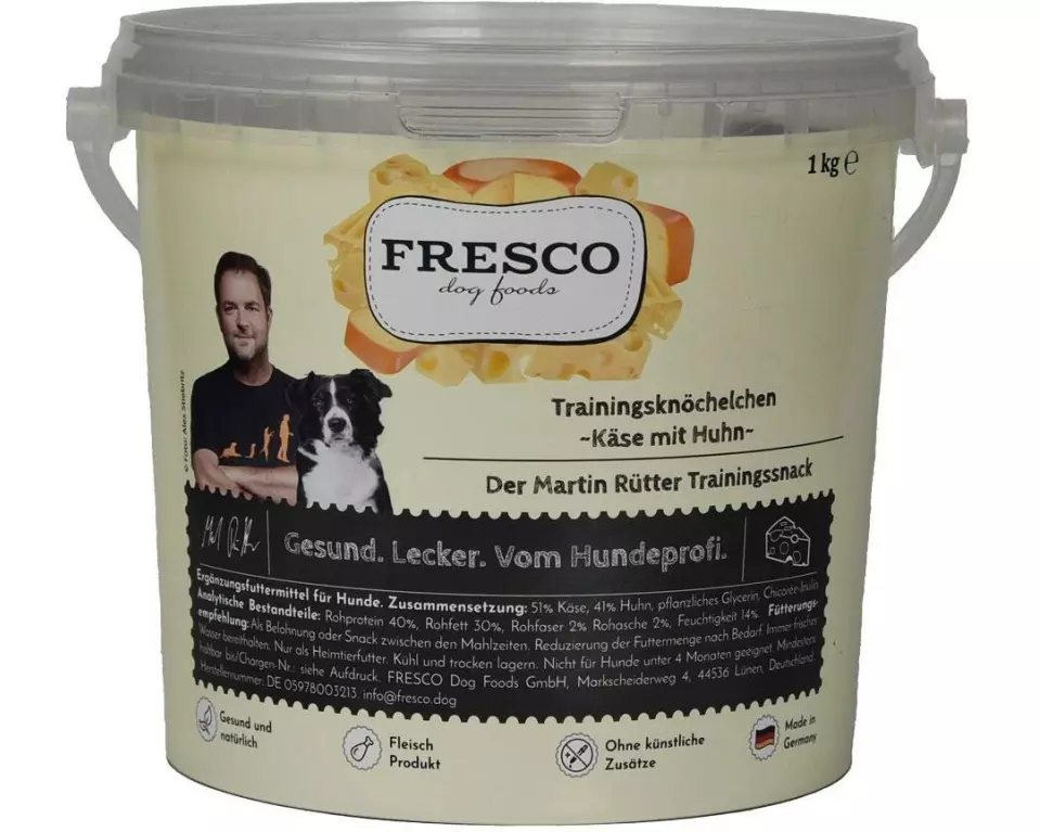 FRESCO Snack Martin Rütter Trainingsknöchelchen Käse 1000 g