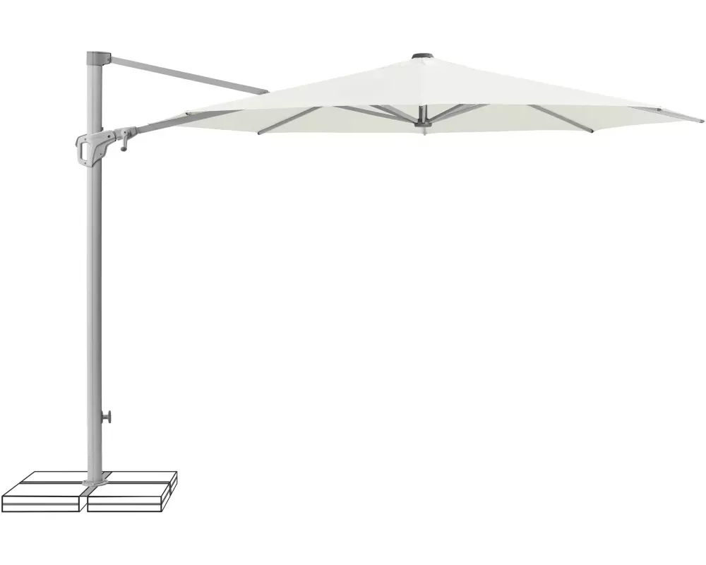 Suncomfort by Glatz Sonnenschirm Familyflex Sandweiss, Ø 300 cm