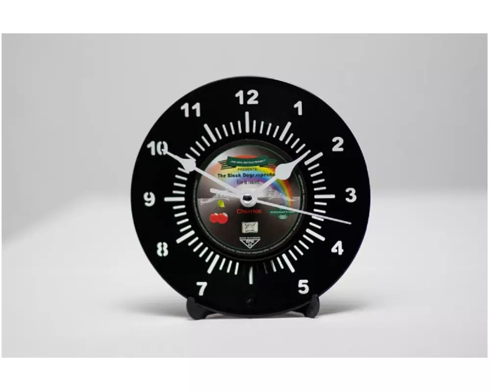 Yesterday's Vinyl Tischuhr Ø 17.5 cm, Schwarz/Weiss