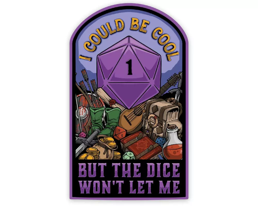 Glass Staff I Could be Cool Sticker Violett