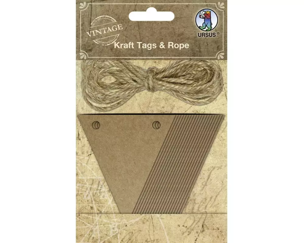 URSUS Wimpel mit Jutegarn 20 Stück Neutral