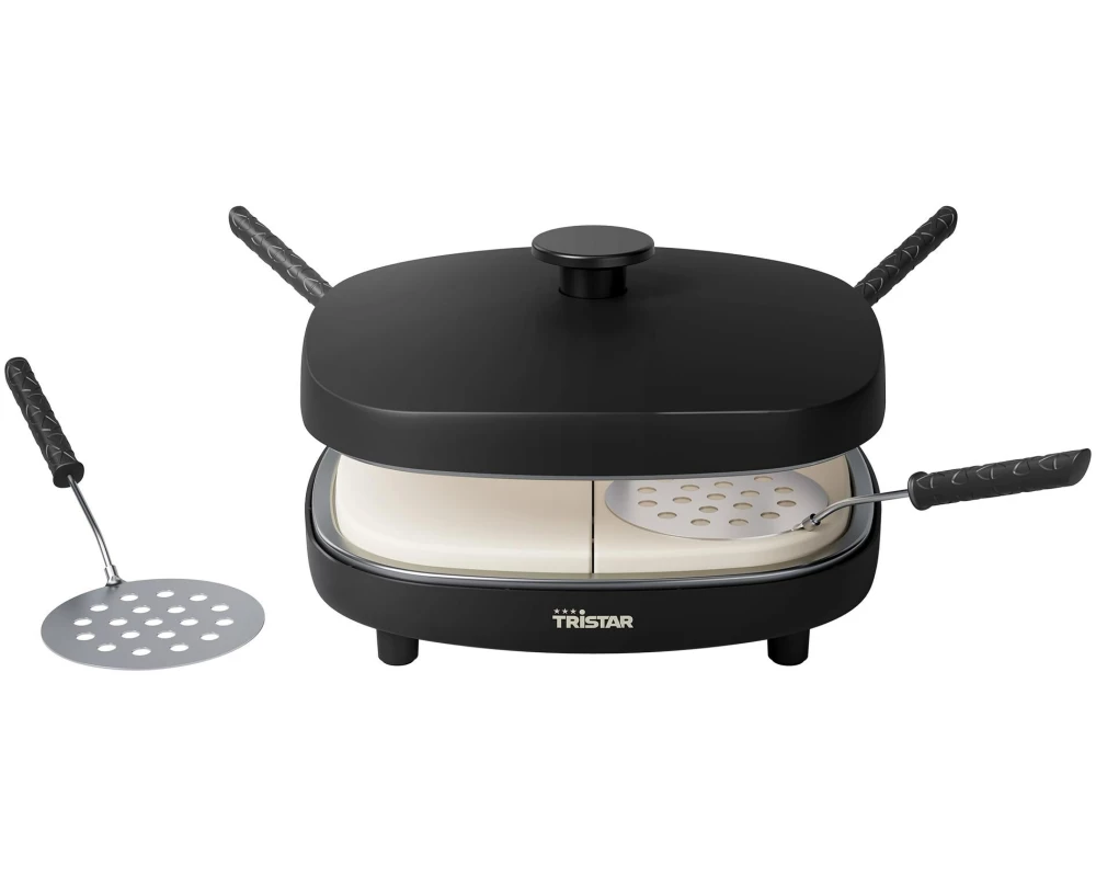 Tristar Pizzaofen Tisch Pizzaofen 4 Personen Schwarz, 4 Personen