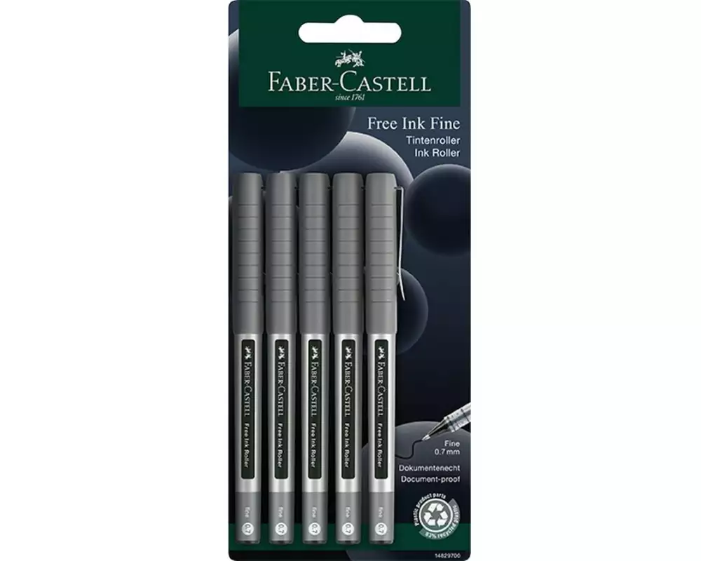 Faber-Castell Rollerball Free Ink fine 0.4 mm, Grau