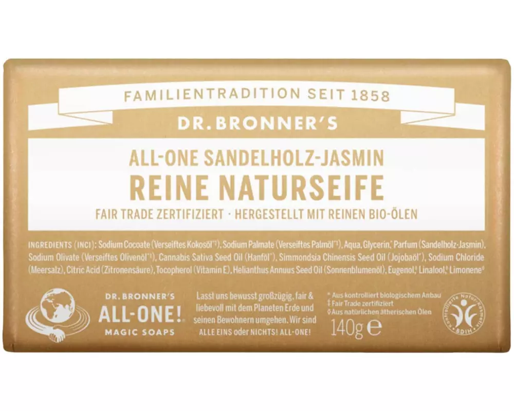 Dr.Bronner's Sandelholz Jasmin Kernseife 140 g