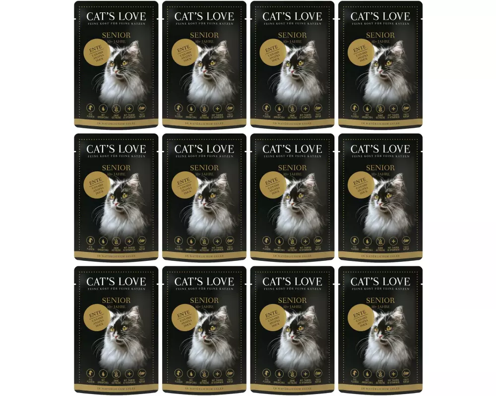 Cat's Love Nassfutter Senior Ente 12 x 85 g