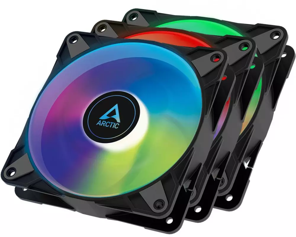 Arctic Cooling PC-Lüfter P12 PWM A-RGB 3er Set Schwarz