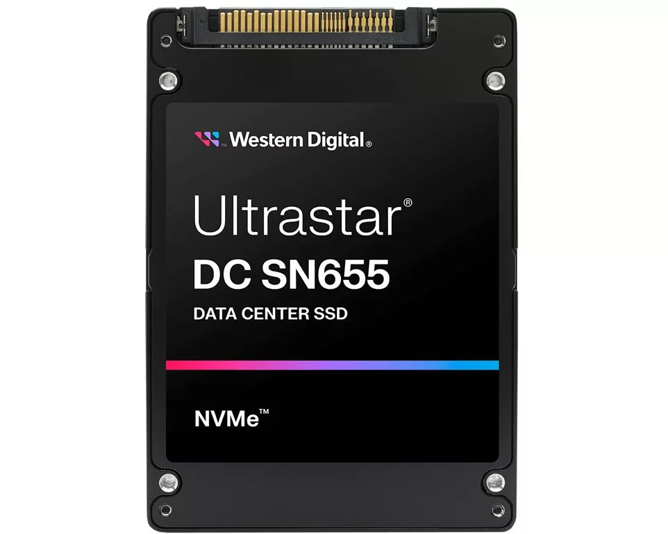 Western Digital Ultrastar, DC, SN655, U.3, 7.68TB, PCIE, TLC, RI-1DW/D, Dual, Port, BICS5, ISE