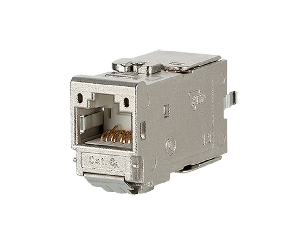 METZ CONNECT C6A Modul Cat.6A (Class EA), 180°, Kabelmontage ohne Werkzeug