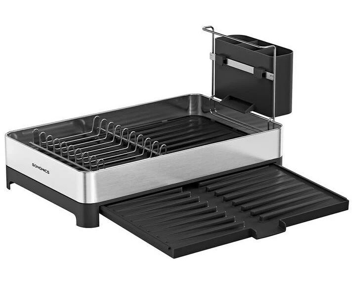 Songmics Abtropfgitter Schwarz/Silber