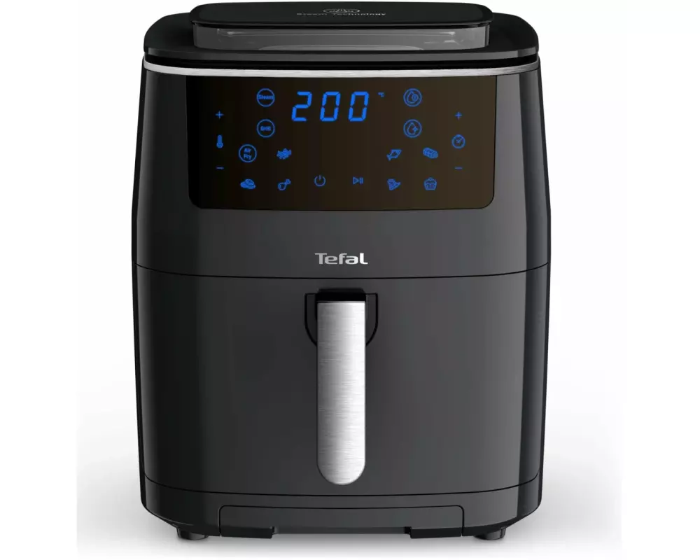 Tefal Heissluft-Fritteuse Easy Fry Grill & Steam 3 in 1, Schwarz