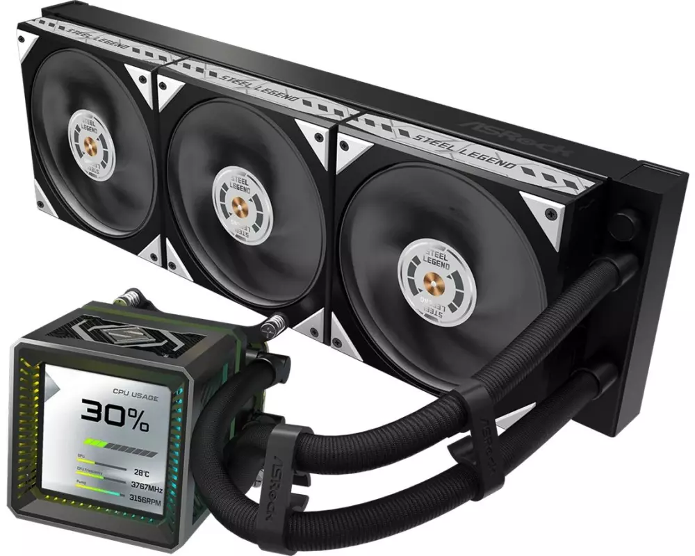 ASRock Wasserkühlung Steel Legend Dark 360 LCD