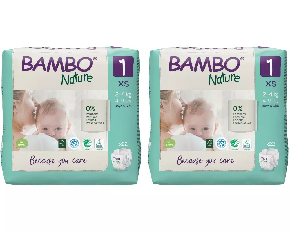 Bambo Nature Windeln New Born Grösse 1, 2x 22 Stl.