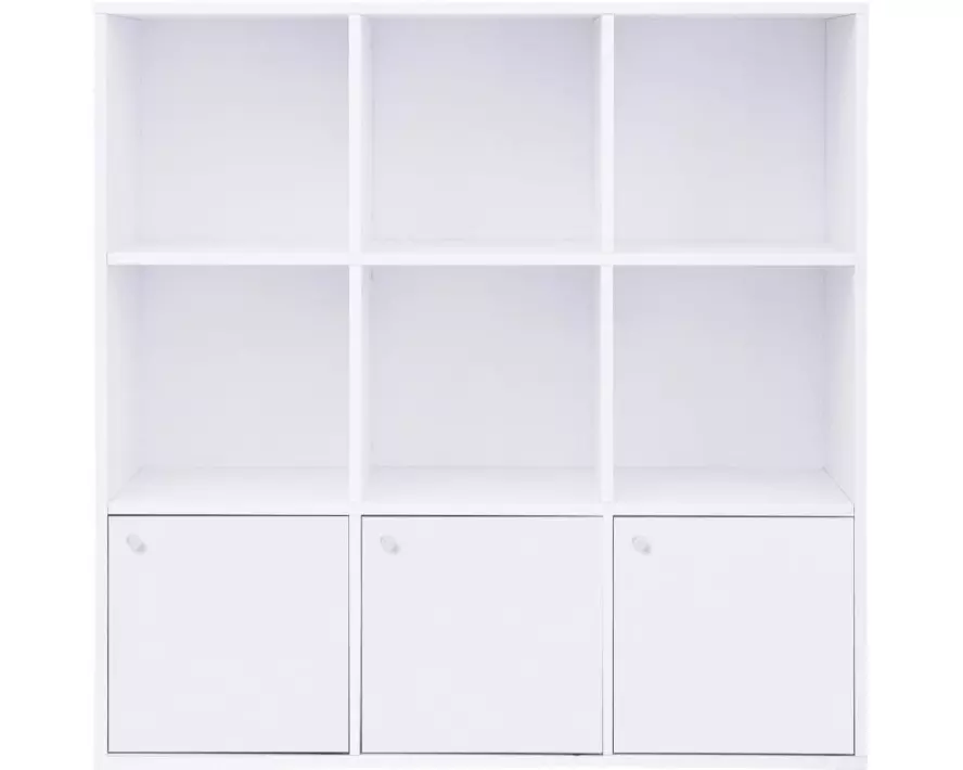 VASAGLE Regal mit 9 Fächern 97.5 x 97.5 cm, Weiss