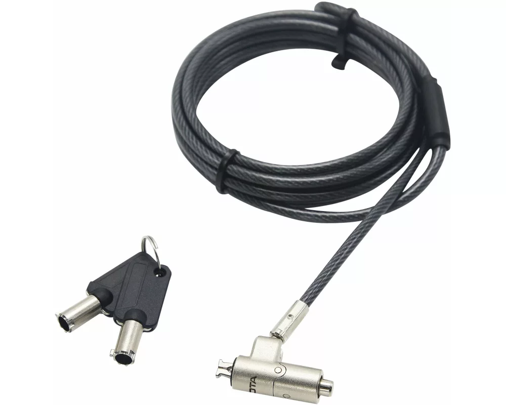 DICOTA Security, Cable, Nano Lock, Ultra Slim, Keyed, 2.5x6 mm slot, black